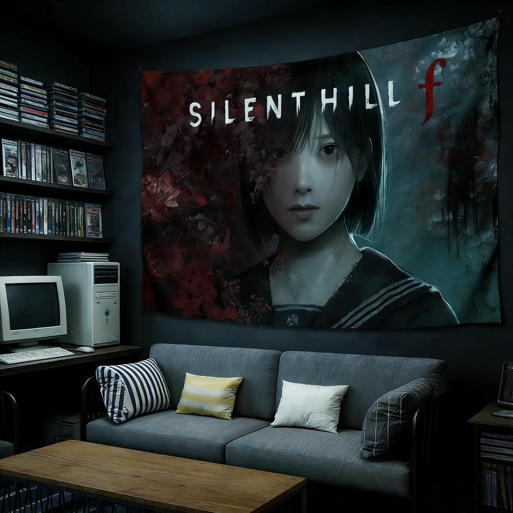 Гобелен Хизер Мейсон Silent Hill 3, Официальное Искусство Иконичного Протагониста с Короткой Стрижкой для Комнаты Фаната Хоррор-Игр