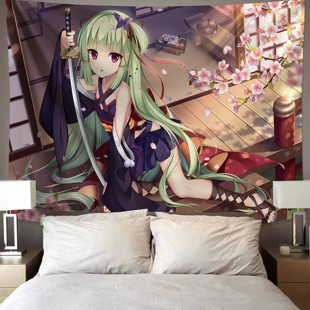 Kawaii Murasame Cute Galgame Senren Banka Girl Room Tapestry Home Decoration Wall Art Tapestries Dormitory Background Cloth Gift