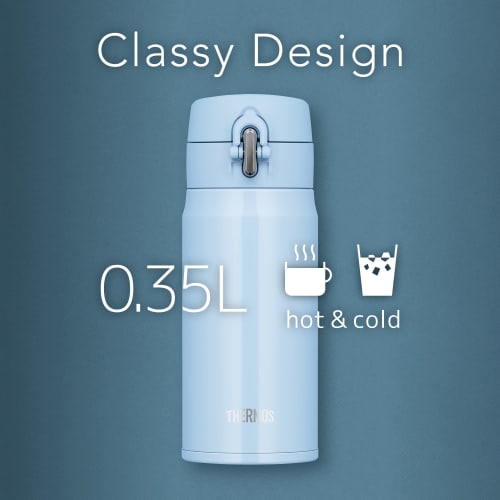 Thermos Бутылка для воды с вакуумной изоляцией, дорожная кружка 350 мл, светло-голубая JOH-350 LB