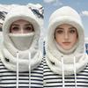 Унисекс утепленная маска-балаклава, капюшон и шейный обхват, лыжная маска, головные уборы, для бега, езды на велосипеде и активного отдыха в холодную погоду