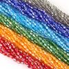 70Pcs Teardrop Austria Faceted Crystal Beads Glass Beads Loose Spacer Beads For Jewelry Making