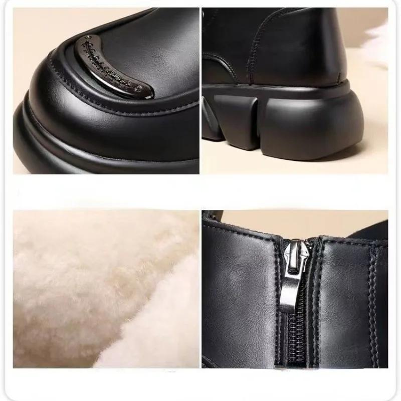 Сапоги на платформе для женщин 2024 года, новые плюшевые утолщенные зимние женские сапоги, удобные и теплые женские зимние сапоги Zapatos De Mujer