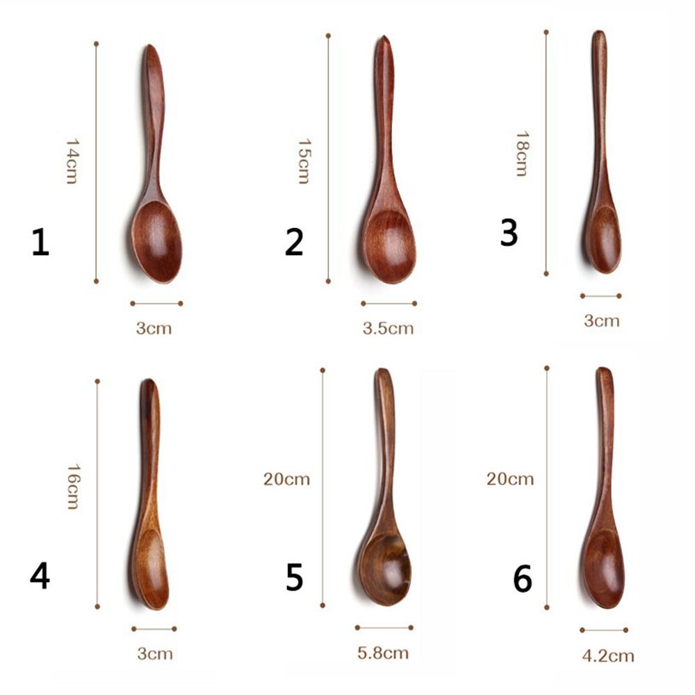 Style Tableware Flatware Cooking Utensils Mixing Tea Spoon Soup Spoons Coffee Spoon Wooden Spoon