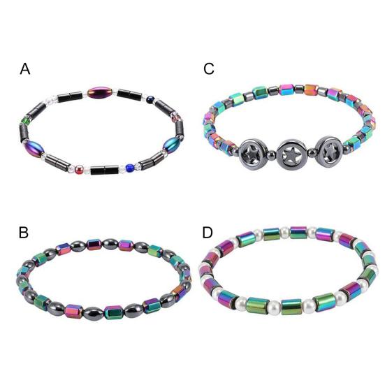 Magnetic Bracelet Delicate Pain Relief Jewelry Colorful Beaded Magnet Therapeutic Bangle
