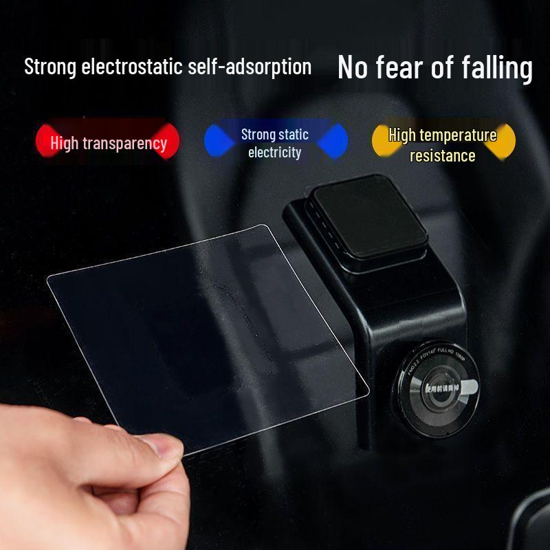 Прозрачная статическая наклейка на автомобиль для видеорегистратора и техосмотра