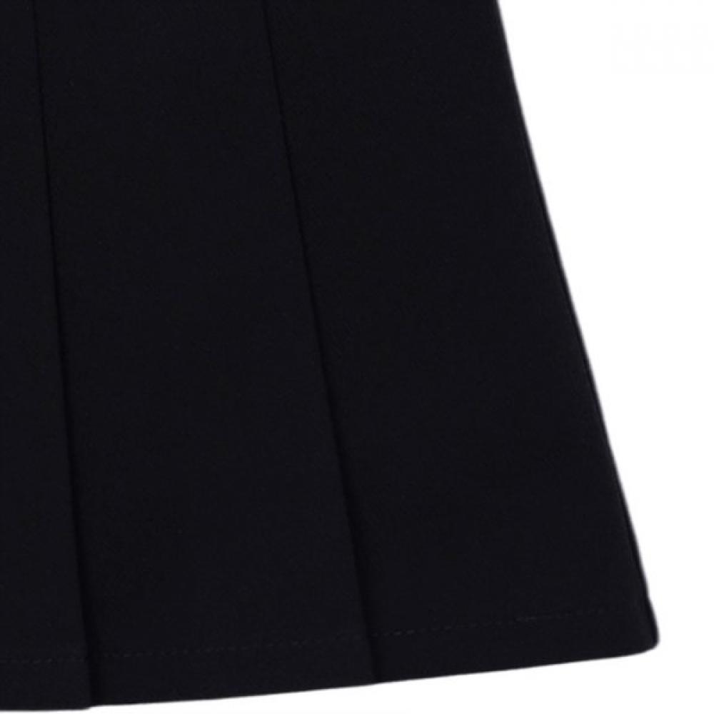 Tiffany Black Decorative Collar Dress  T54kao020 