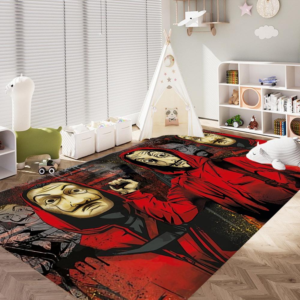 Money Heist House Paper La Door Mat Non-Slip Laundry Room Mat Laundry Decor Balcony Child Living Room Welcome Doormat