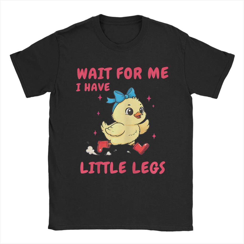 Wait for Me I Have Little Legs Penguin T Shirt Beach Pure Cotton T Shirts For Unisex Novelty Loose Tshirt Short Sleeves Tees