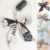 1pc Bow Keychain Korean Blossom Silk Scarf Fashion Pendant Bag Pendant Car Keychain