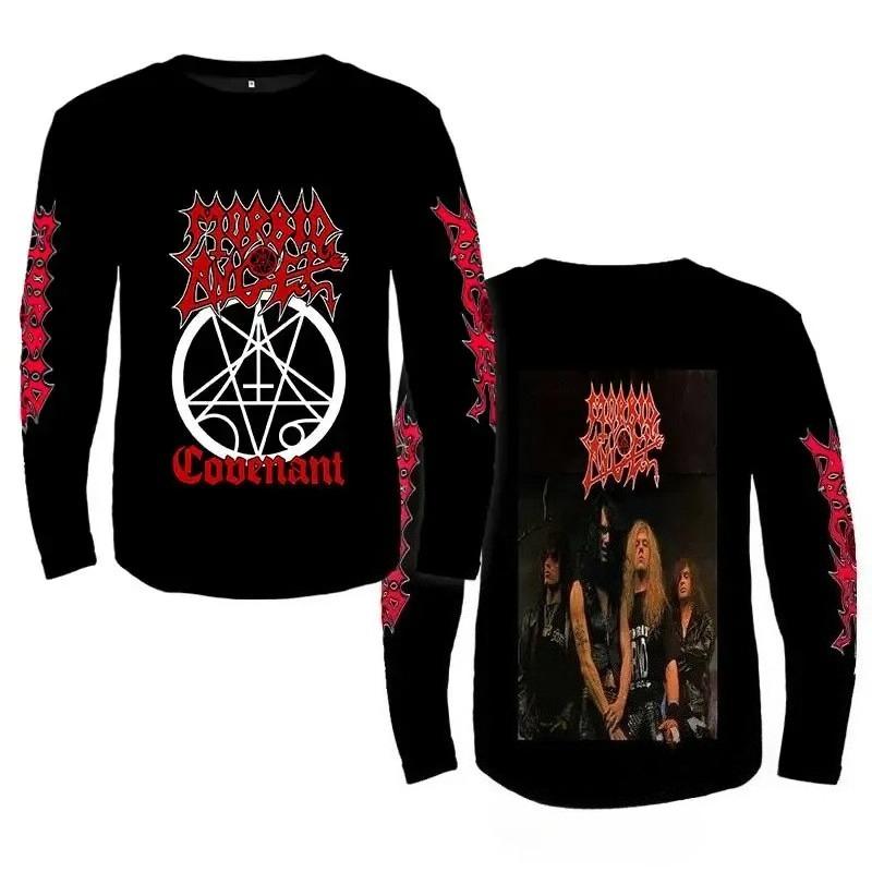 Morbid Angel метал-группа мужская и женская с принтом футболка с длинным рукавом уличный ретро спортивная одежда Харадзюку мужская одежда
