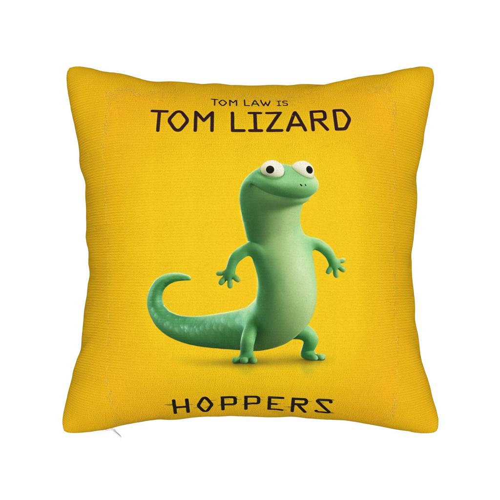 Retro Cartoon Tom Lizard Hoppers Square Pillow Case Cushion Cover Awesome Polyester Decorative Pillowcase for Home x