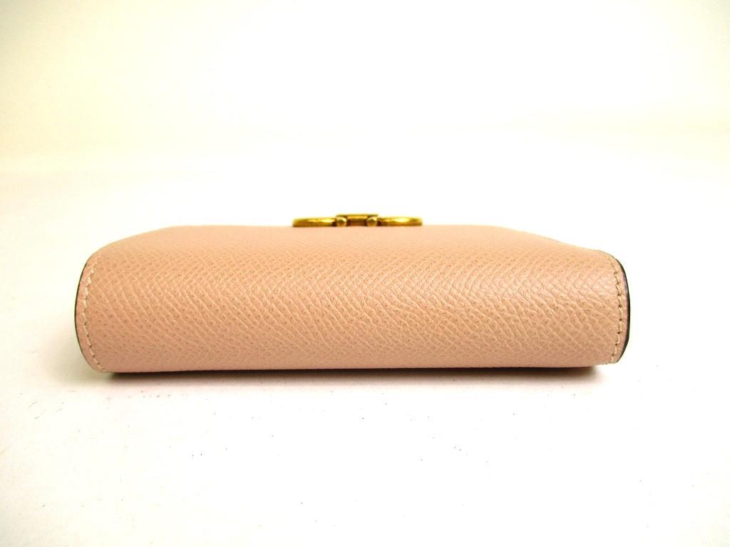 Подлинный кошелек Salvatore Ferragamo Gancini бежевого цвета из кожи золотого цвета H/W Bifold #a194, восстановленный