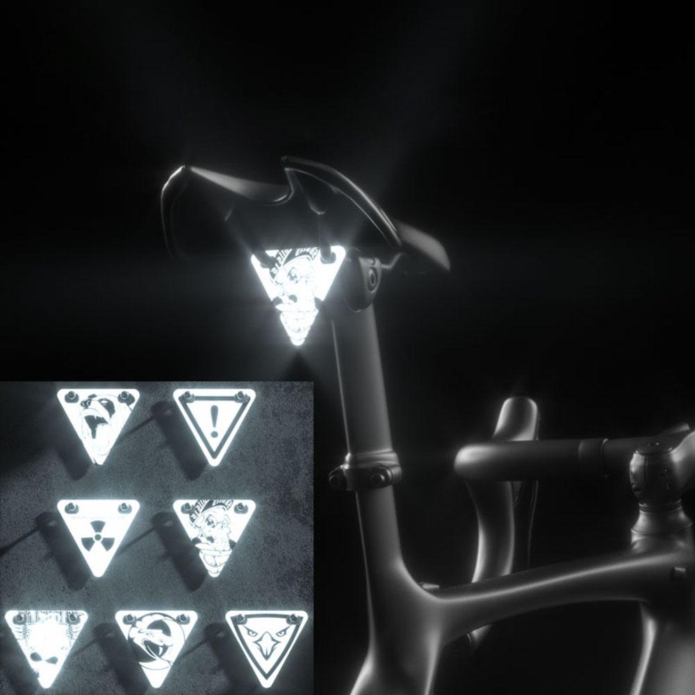 3 упаковки велосипедных светоотражающих знаков, велосипедный предупреждающий треугольный отражатель, ночной треугольник, светоотражающий