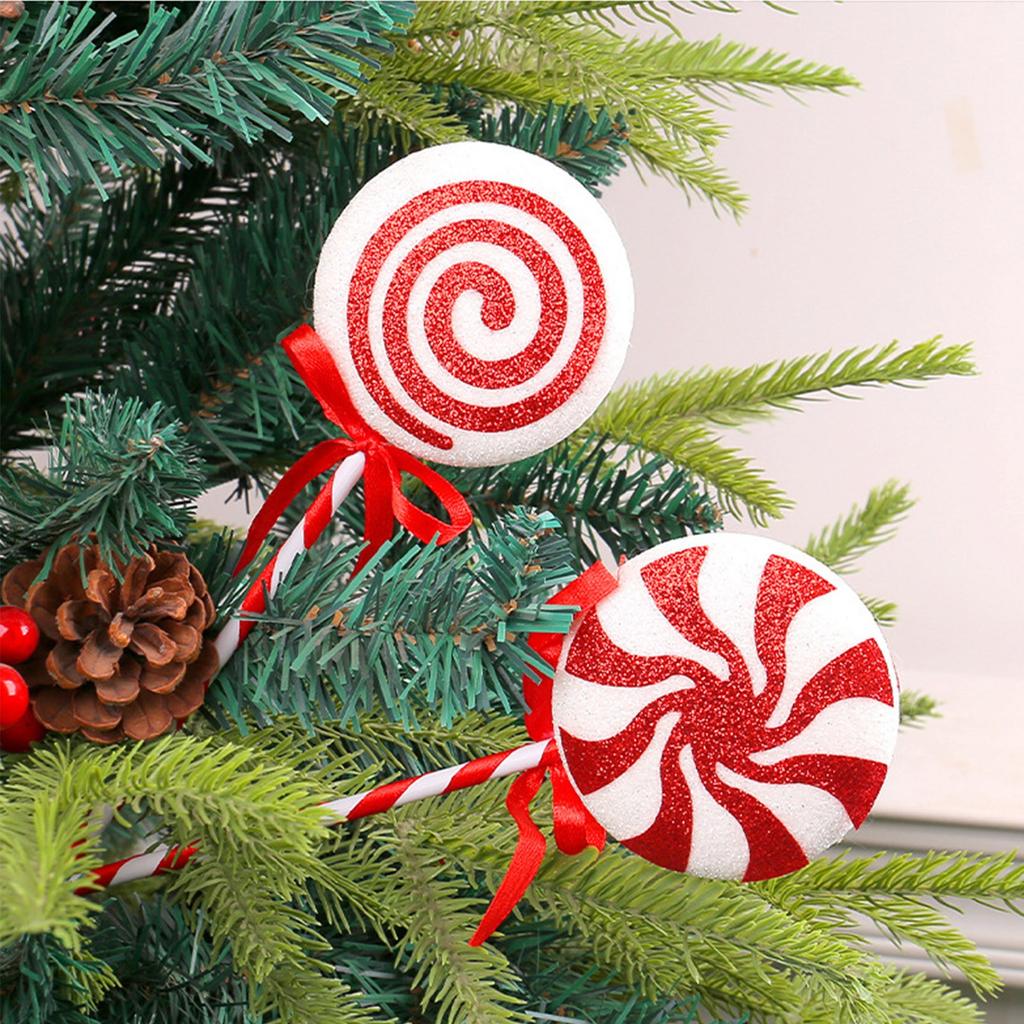 Красочные рождественские украшения из леденцов, креативные праздничные палочки, конфеты, украшения на елку, реквизит