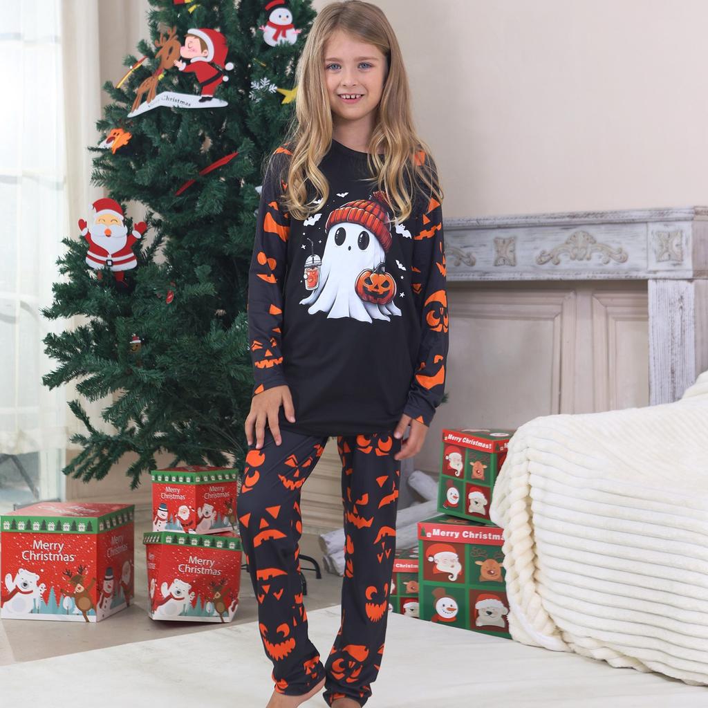 Комплект из топа и брюк с длинными рукавами и принтами для всей семьи Одинаковые комплекты для всей семьи