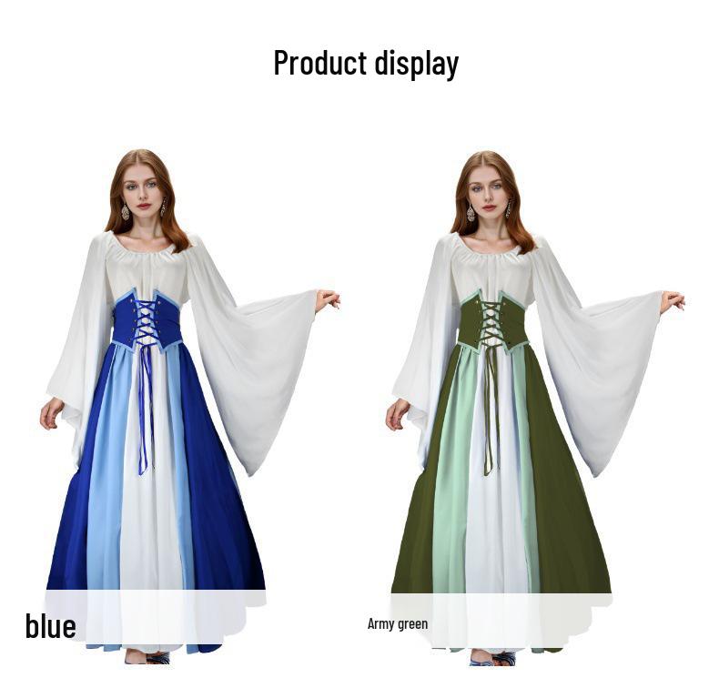 Halloween Medieval Renaissance Women's Cosplay Dress Costume