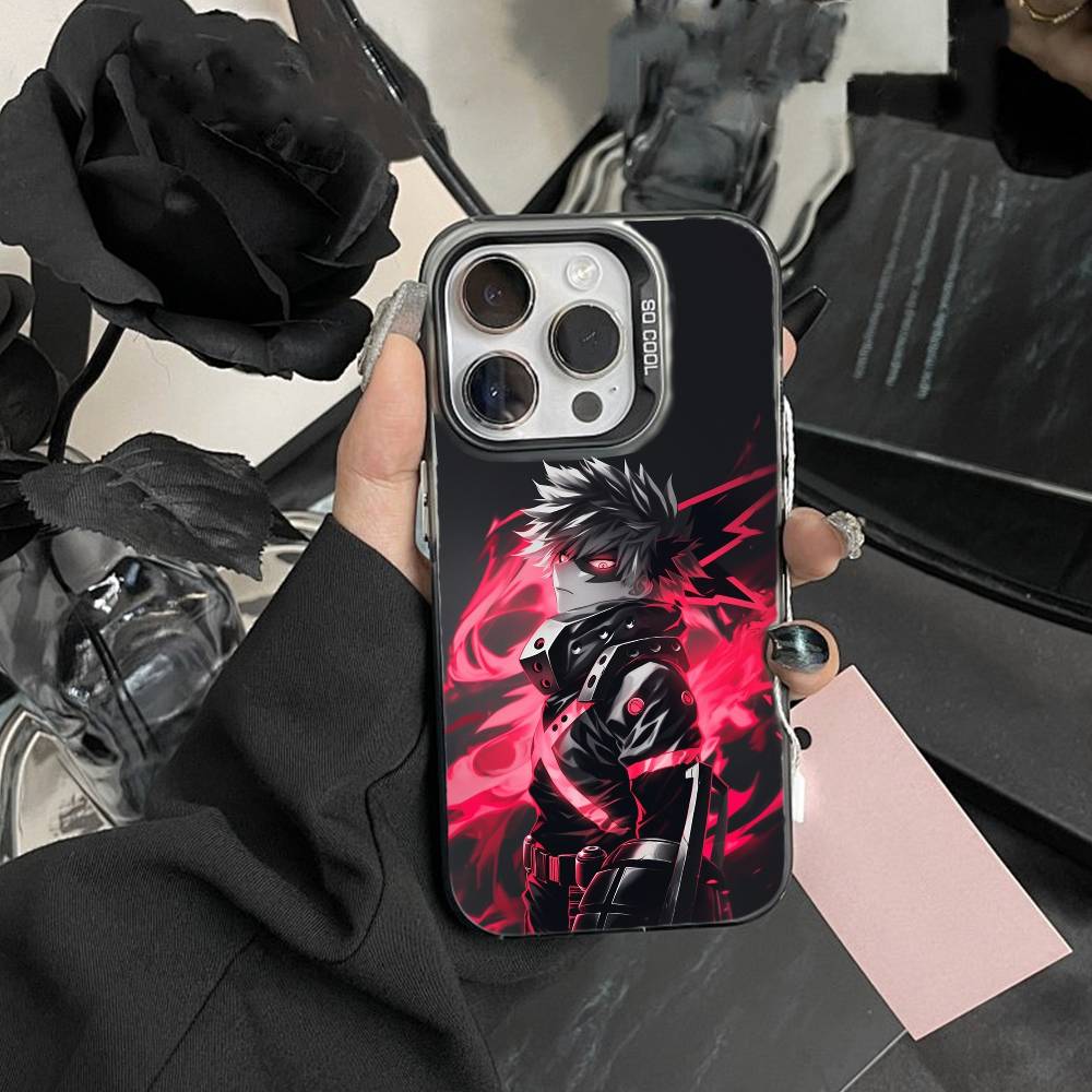 Чехол для телефона Кацуки Бакуго - Академия Героев Для IPhone 16 17 15 14 12 13 Pro Max Черный Цвет Ударопрочный Чехол