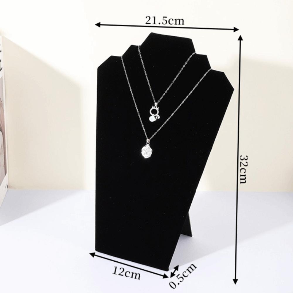 Black Necklace Storage Rack Velvet Necklace Holder Stand Jewelry Storage Organizer Home Organizing