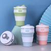 Folding Water Cup Water Cup 350ML Coffee Cup Travel Foldable Silicone Cup Folding Water Cup Food Grade Drinking Cup Tea Cup