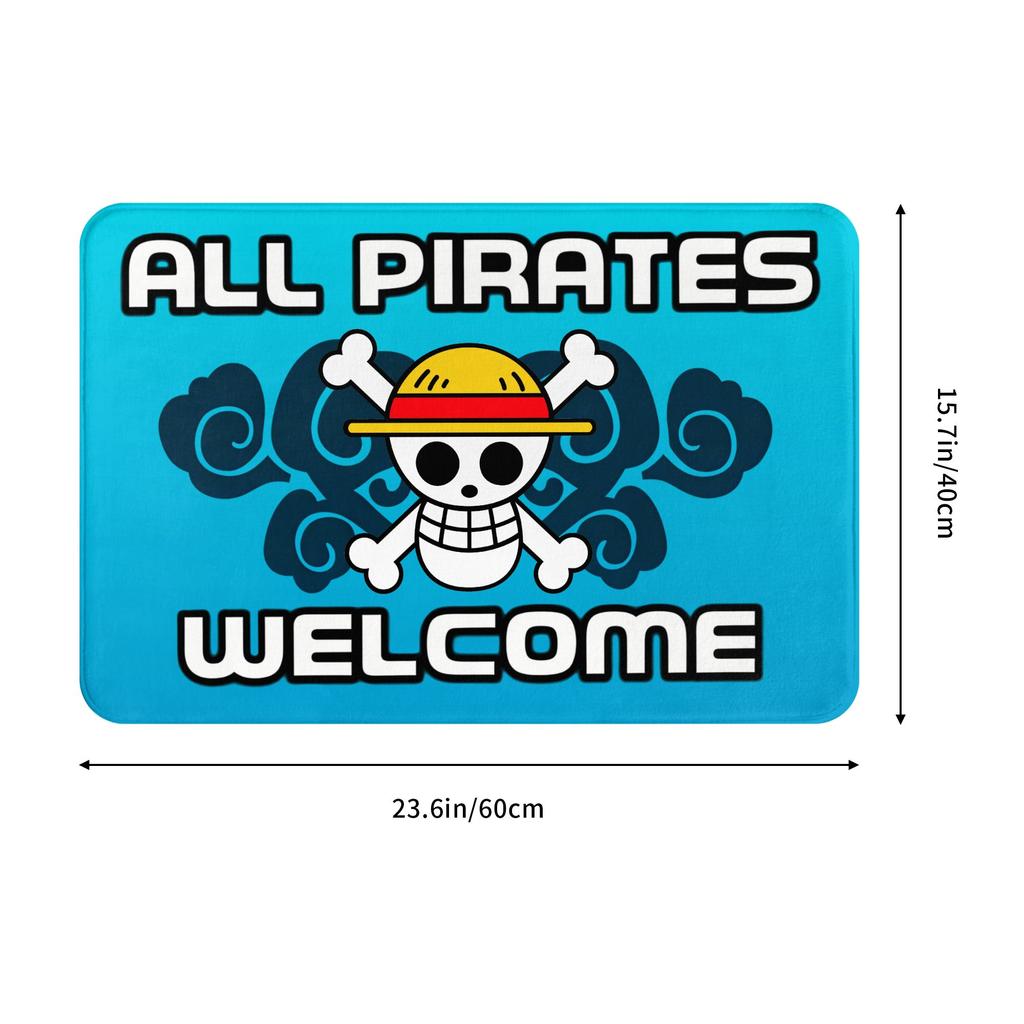 Anime One Piece Front Door Floor Entrance Mats Outdoor Kitchen Bathroom Doormat Garage Carpet Rug