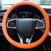 Universal Car Steering Wheel Cover Anti-Slip Leather Texture Soft Silicone Car Steering Wheel Cover Sunburn Scratch Protection Protective Case