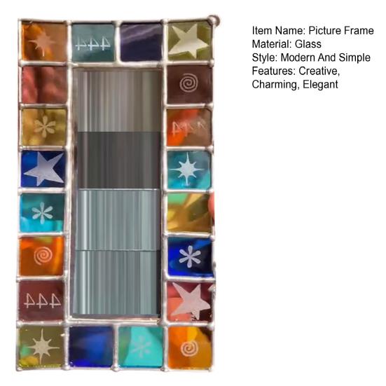 Рамка для фотобудки из витражного стекла ручной работы, винтажная вертикальная рамка для фотополоски на 4 фотографии, изготовленная вручную с использованием медной фольги, подарок на память