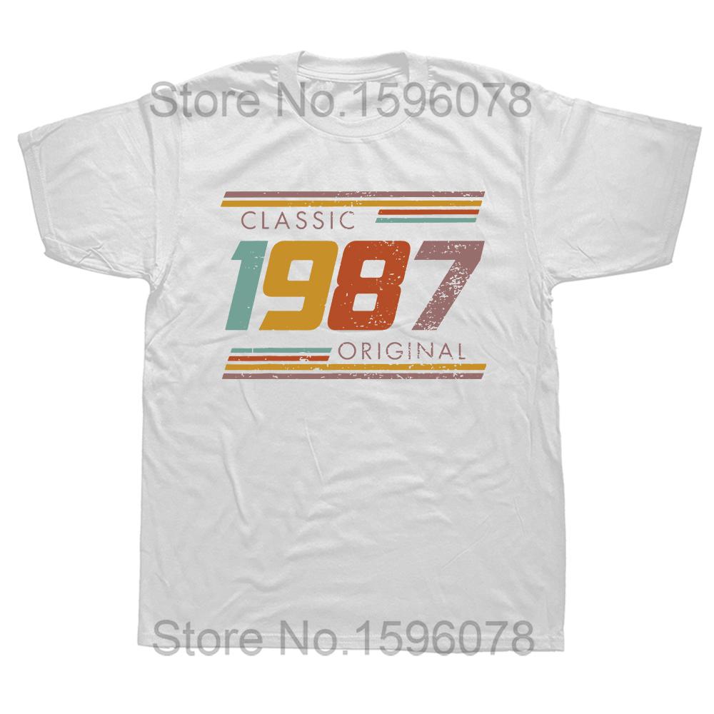 Сделано в 1987 37-я Кассетная лента Винтажные Футболки Графический Хлопок Уличная одежда Короткий рукав Подарки на день рождения Футболка Мужская одежда