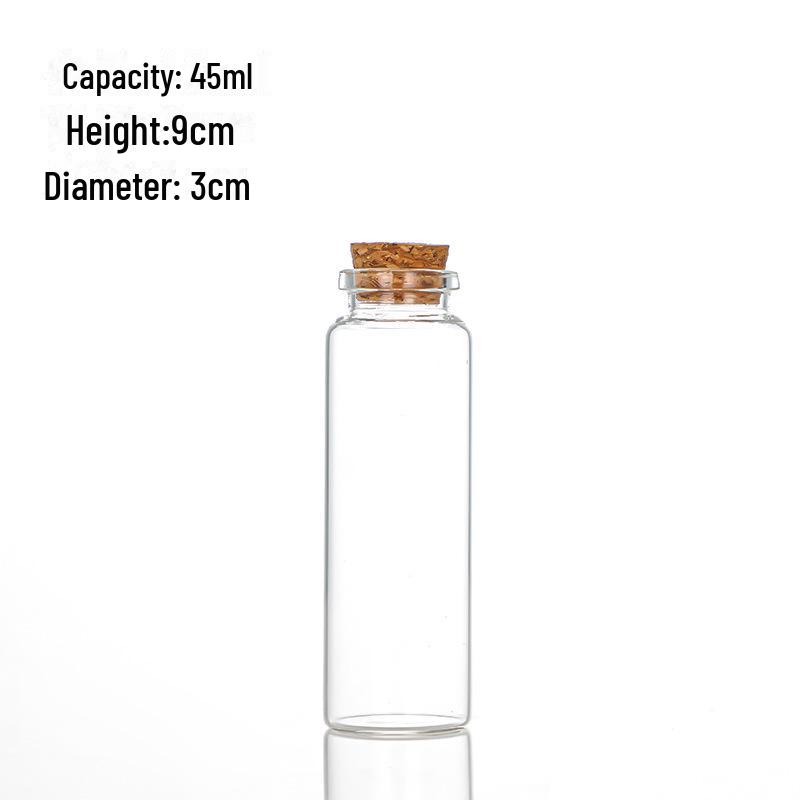 30mm Corked Glass Tube Bottle - for Candy, Capsules, Tea, or Flowers