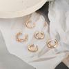 5/7/12PCS Ear Cuff Gold Color Leaves Non-Piercing Ear Clips Fake Cartilage Earrings Clip Earrings For Women Men Wholesale Jewelry