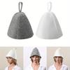 Unisex Anti Heat Sauna Hat Thicken Wool Felt Shower Cap Hair Turban Quickly Towel Drying Towel Sauna Bathroom Accessories 1pc