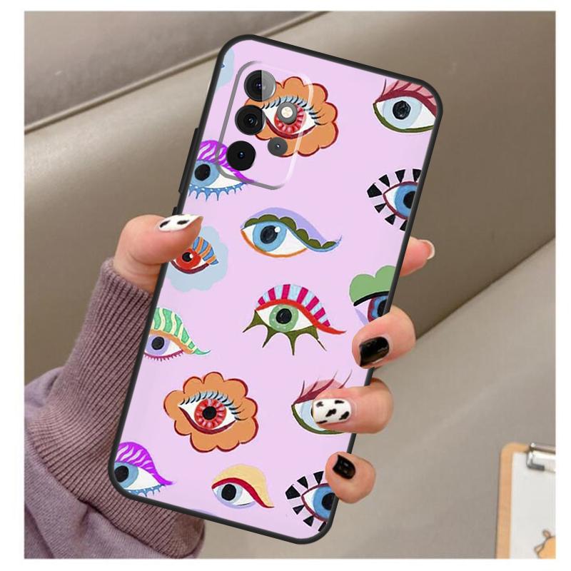 Чехол со принтом 'Счастливый глаз' и 'Синий сглаз' для Samsung Galaxy A32 A52 A12 A22 A16 A26 A36 A56 A06 A55 A35 A15 A54 A34 A14 A13 A53