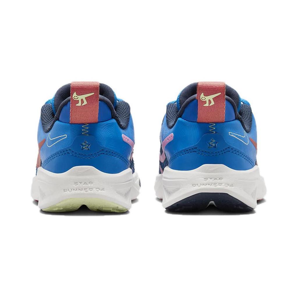 Nike Star Runner 4 Амортизация Нескользящие Дышащие Кроссовки для Бега с Низким Верхом Детские Кроссовки Синие DZ4491-400