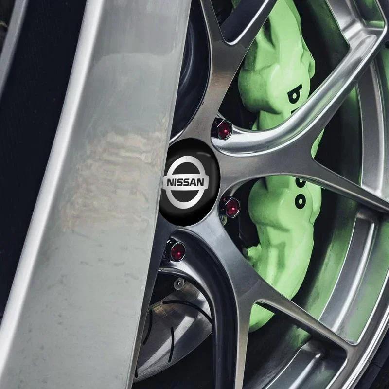 4 шт. Алюминиевый Металлический Значок Наклейка Значок На Центральный Колпачок Ступицы Колеса Автомобиля Для Nissan X-trail Qashqai Note Juke Sentra Patrol Navara