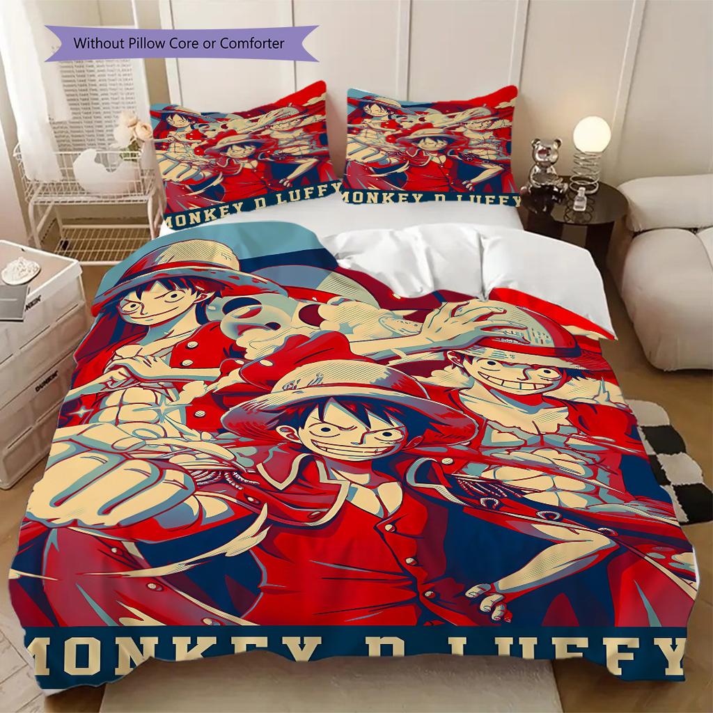 One Piece Anime Soft and Comfortable Duvet Cover, Children's Bedding Set Gift, Various Sizes Available LXR153