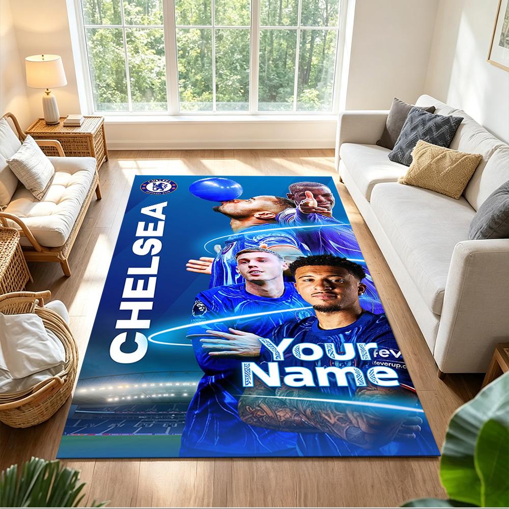 Chelsea Fc Football Player Customized Name Floor Mat Design for Dormitory Hallway Decorate room Foyer Antislip Carpet Anime Office Decor