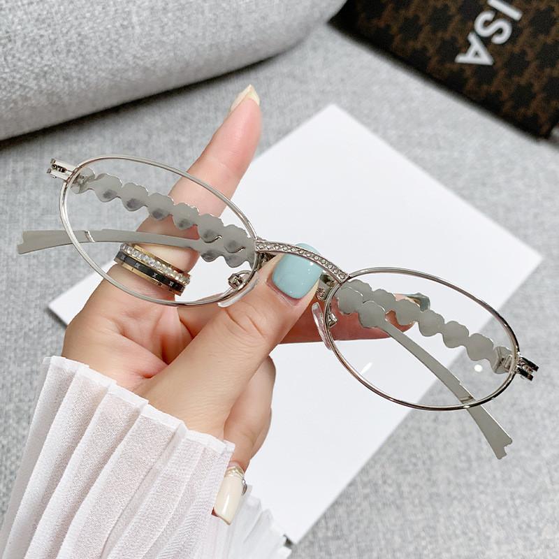 Металлические овальные солнцезащитные очки в стиле Дженни с украшениями в виде сердечек, УФ-защита 400, для моды и путешествий