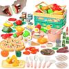 Children'S Pizza, Vegetable Play House Folding Storage Basket, Simulated Fruit Chechele Kitchen Cooking Toys
