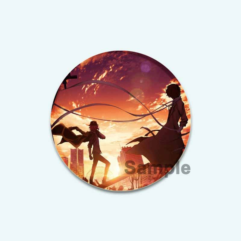 32/44/58 мм мультфильм бродячие собаки Банго HD печать брошь аниме значок вооруженное детективное агентство Дадзай Осаму круглая витрина броши булавка на лацкан ювелирные изделия