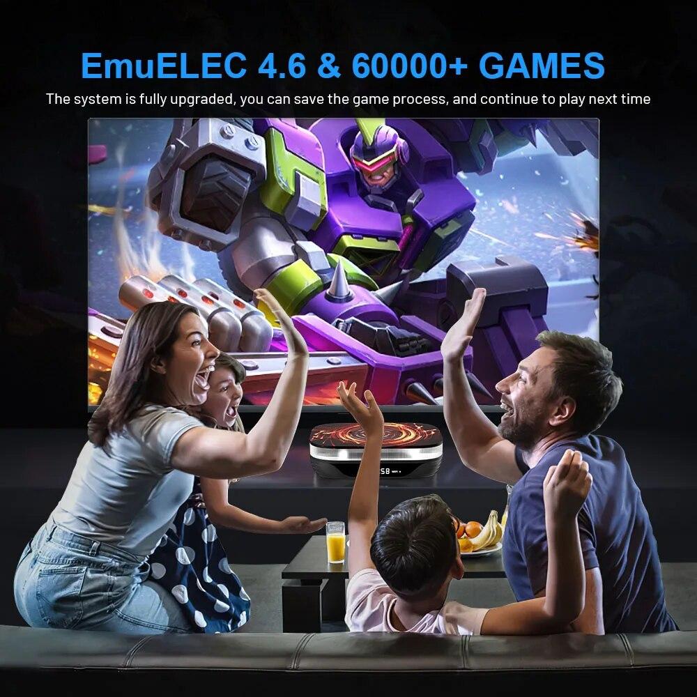 Суперконсоль X4 Plus, игровая консоль в стиле ретро для Sega Saturn/DC/Arcade/Naomi S905X4 4K TV 11 Box Game Player с 60000 играми
