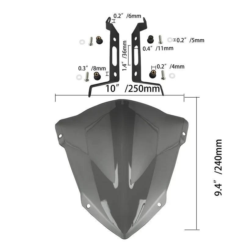 Motorcycle Front Windscreen Windshield Protection Wind Deflectors for YAMAHA MT-07 FZ-07 MT 07 FZ 07 18-20