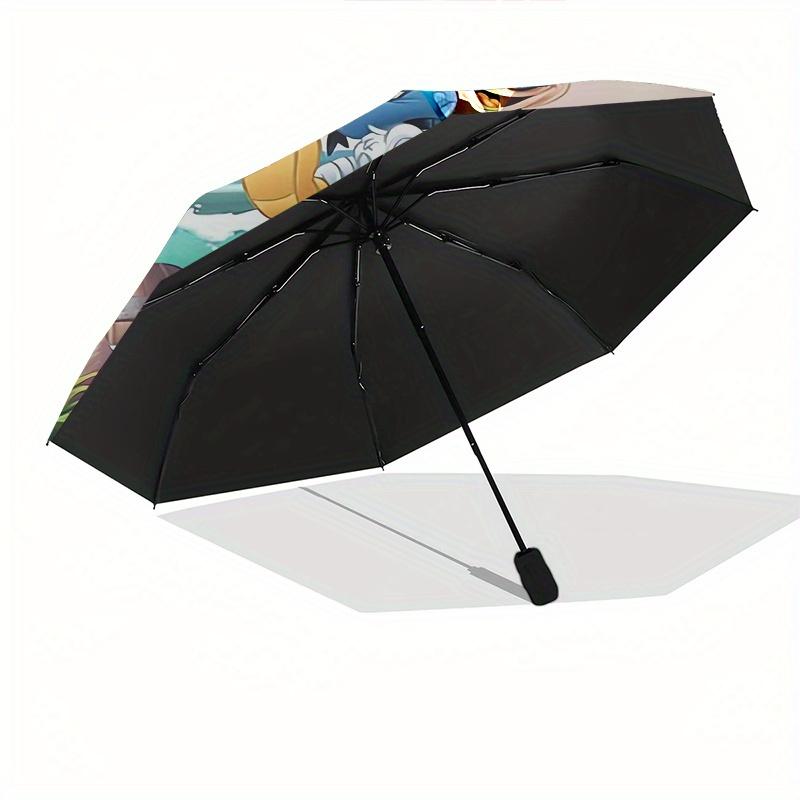 Goofy Donald Duck Mickey Automatic Opening and Closing Umbrella - Small Umbrella Suitable for Various Occasions, Portable 3-Fold Small Umbre