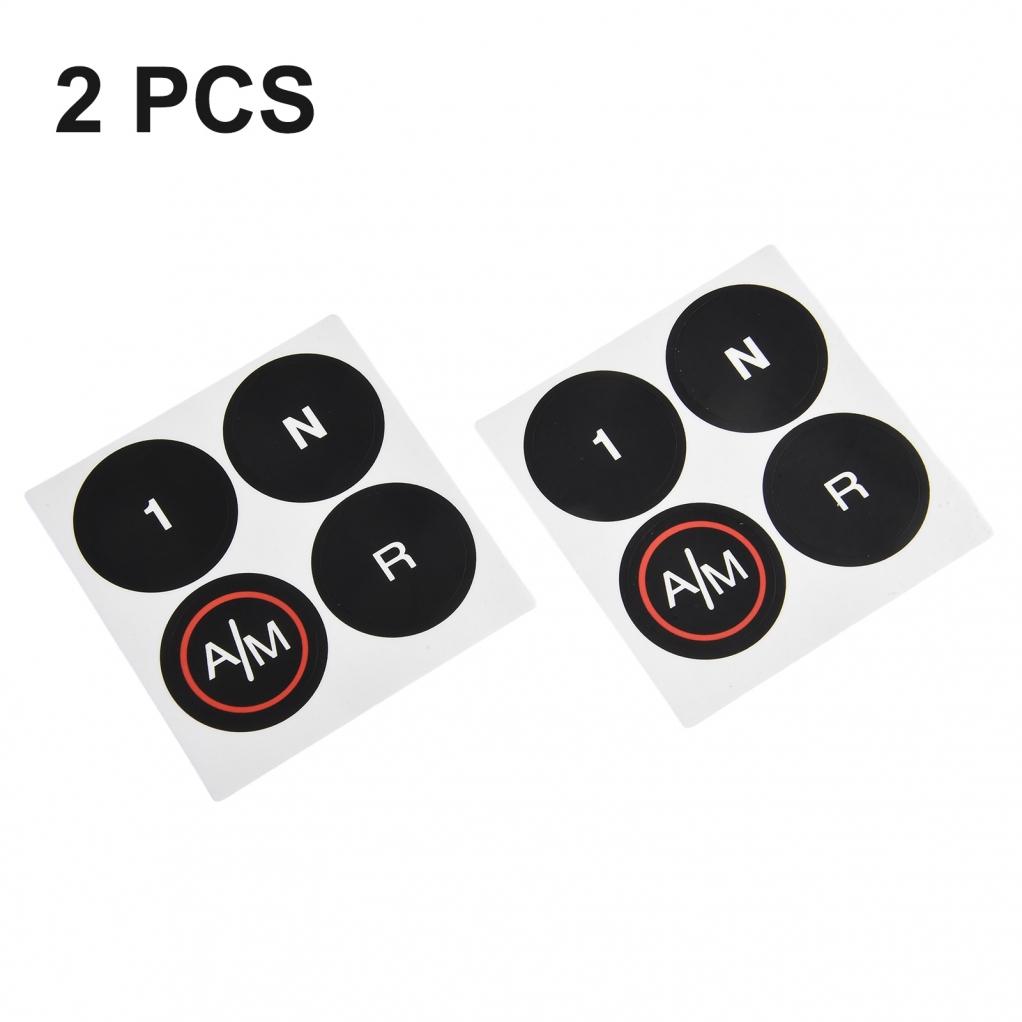 For FIAT 500 MTA Gear Selector Button Repair Overlay Sticker Black Vinyl