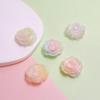 100pcs Luminous Gradient Resin Rose Flowers Flatback Cabochon Embellishment DIY Craft Phone Decoration Jewelry Accessories 23MM