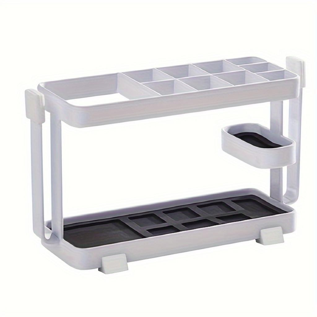 Подставка для зубных щеток на столешницу с органайзером для ванной комнаты — компактное и легкое в уходе место для хранения зубной пасты и чашек в туалетной комнате