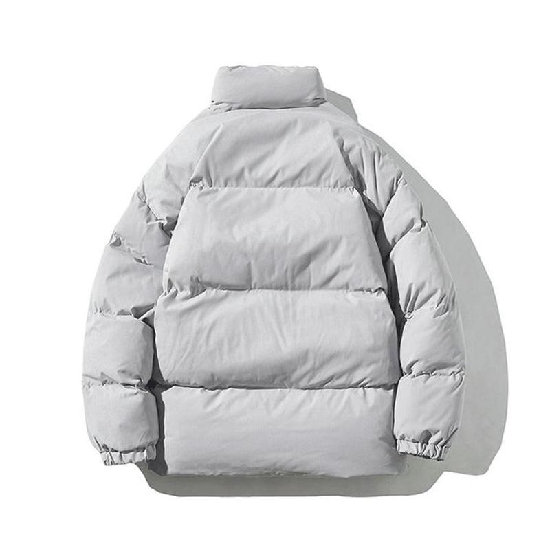 Уличная одежда, повседневные теплые мужские зимние куртки, однотонная модная мужская парка с воротником-стойкой
