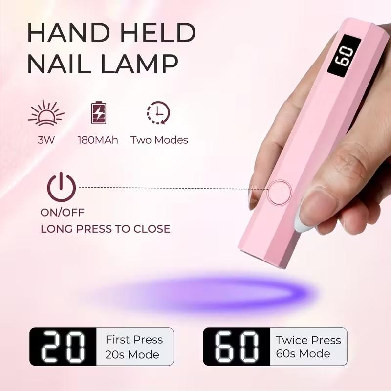 Мини-лампа для сушки ногтей, ручная, с USB-зарядкой, ЖК-дисплеем, для домашнего использования, лампа для быстрой сушки лака для ногтей