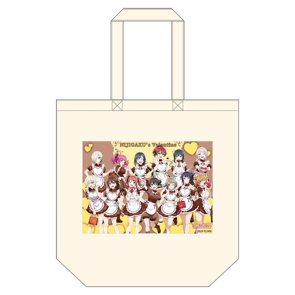 Kadokawa Сумка-шоппер Love Live Клуб идолов старшей школы Нидзигасаки Вер. День святого Валентина 2026 Приблизительно. В370 x Ш360 x Г110 мм Хлопок