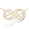 Les Trésors De Lily [L4592] - Gold-Plated 'Infini' White Gold Necklace - 30x15 Mm