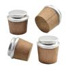 2Pcs Wood Thermos Stopper Sealed Safe Durable Vacum Flask'S Cork Plug Lid Cap