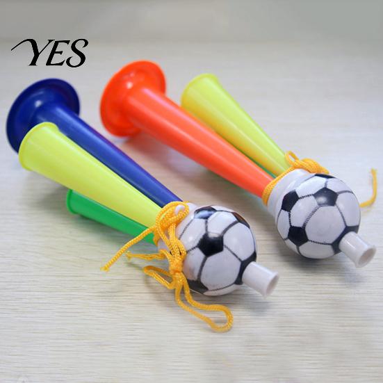 Stadium Horn Toy 2Pcs Soccer Cheering Horn, 3 Tone Sports Fan Noise Maker, Handheld Football Trumpet for Game Day, Party Accessory Outdoor